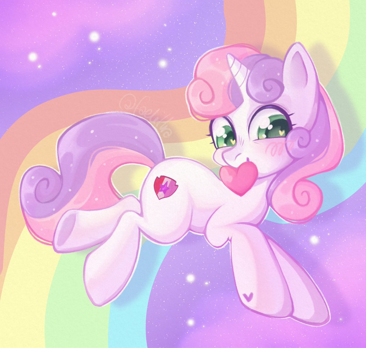 Faelitha_'s tweet image. Sweetie Belle 💕 #sweetiebelle #cutiemarkcrusaders #pony #mlp #mylittlepony #ponyart #artistsontwitter #procreate #digitalart