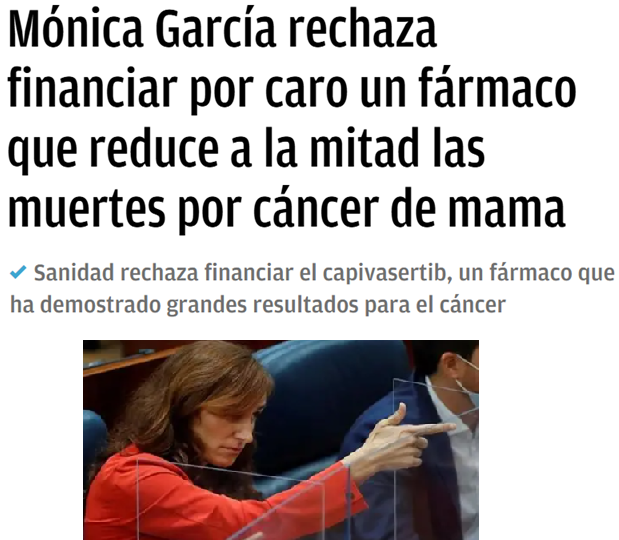 Hay que "racionalizar" el gasto en medicamentos contra el cáncer, no sea que nos falte para lo verdaderamente importante: los pinganillos para entenderse entre españoles y 28 millones para Broncano.