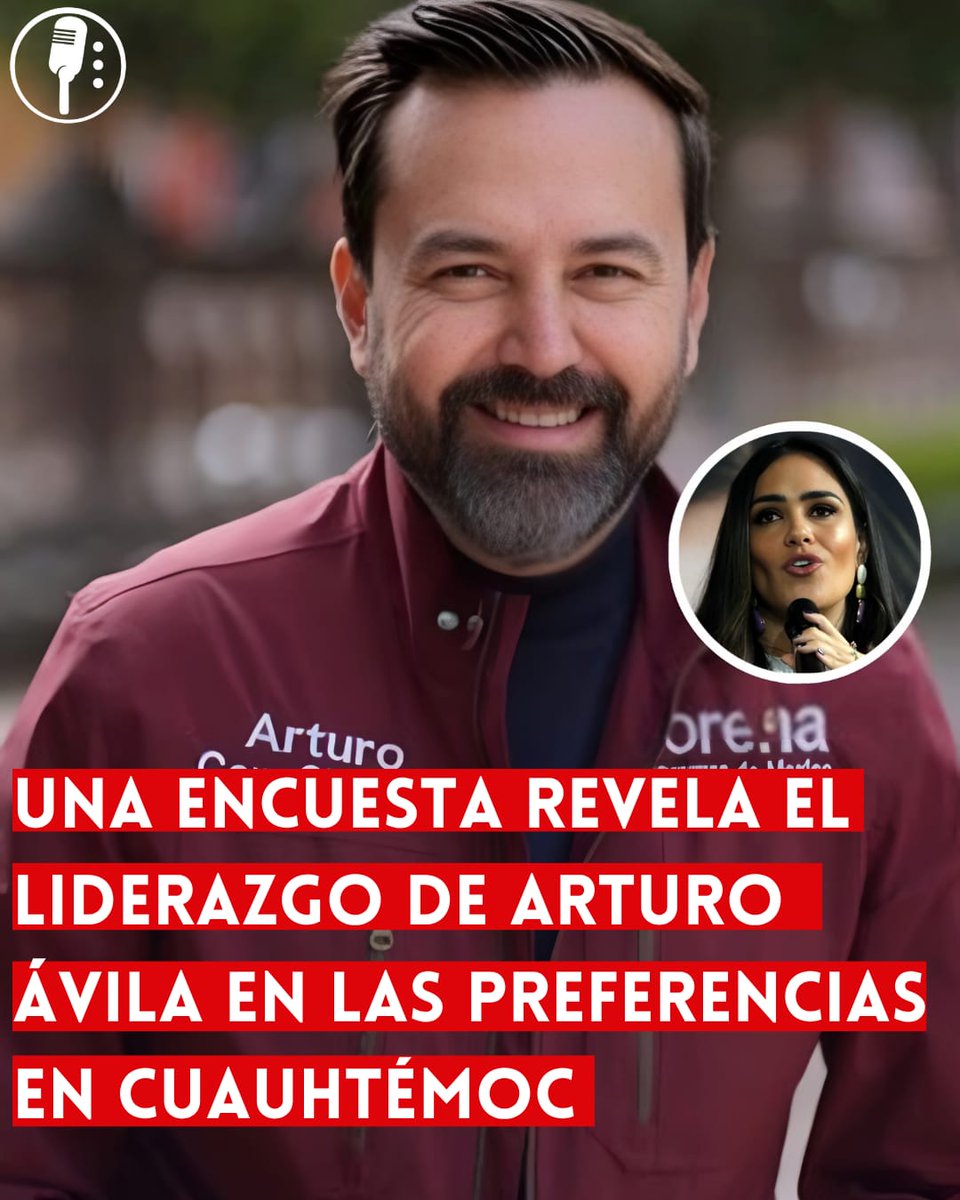 ⭕ OJO | UNA ENCUESTA REVELA EL LIDERAZGO DE ARTURO ÁVILA EN LAS PREFERENCIAS EN CUAUHTÉMOC 

 Arturo Ávila (<a href="/arturoavila_mx/">Arturo Ávila.</a>) lidera en la alcaldía Cuauhtémoc (<a href="/AlcCuauhtemocMx/">Alcaldía Cuauhtémoc</a>) con mayor confianza y preferencia en la encuesta, dejando atrás a Alessandra Rojo de la Vega