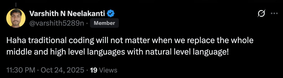 peterbagin's tweet image. What if the future of coding isn’t about who can build, but who knows what’s worth building?
Coding will still matter, just less as a job and more as a tool.
As AI makes code generation fast and cheap, the value of software creation shifts from execution to judgment.
Coding…