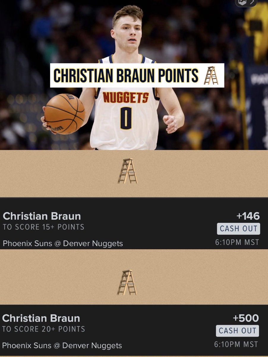 Bagbookies's tweet image. Did someone say LADDER?? 

Last game? Just 6. But when your teammate’s cooking, you let him eat.
Tonight—it’s Braun’s turn. Don’t say we didn’t warn you 💰
#Ladders #LockIt #BagBookies