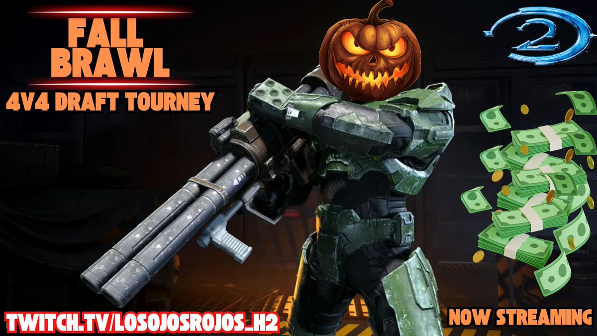 🎃#FallBrawl Halo 2 Classic Tournament🎃
💵$420 prize pool💵
🟥Draft begins SHORTLY!🟦
twitch.tv/losojosrojos_h2