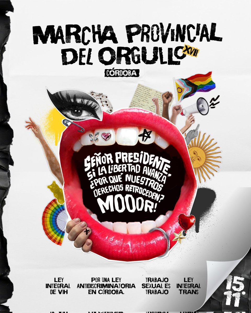 MarchaOrgulloOk's tweet photo. ¡YA LLEGA LA MARCHA PROVINCIAL DEL ORGULLO! 🎉🌈💖
🏳️🌈🏳️⚧️Faltan solo 3 semanas!!!!
📍 El sábado 15 de noviembre nos encontramos desde las 12:00hs en el Parque Las Heras - Elisa para la feria disidente 🫶
💕 Ya sabes que te vas a poner? 💖
#OrgulloCba #OrgulloLGBT https://t.co/fuG1xTv1O3