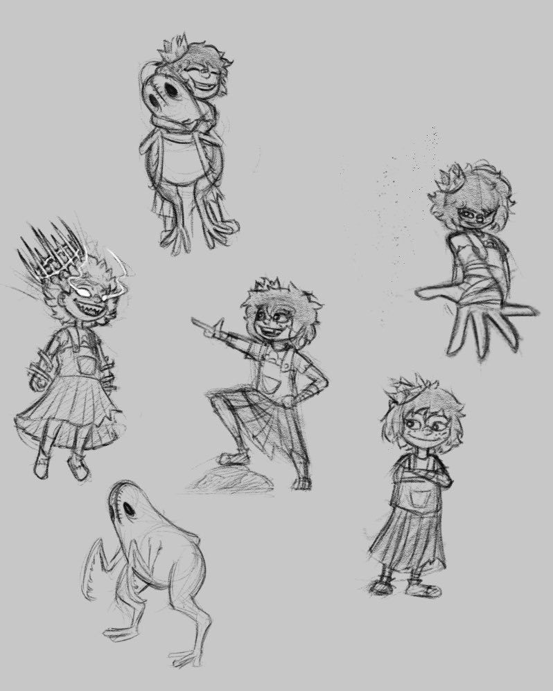 Doodles + new character I’m still deciding the name of