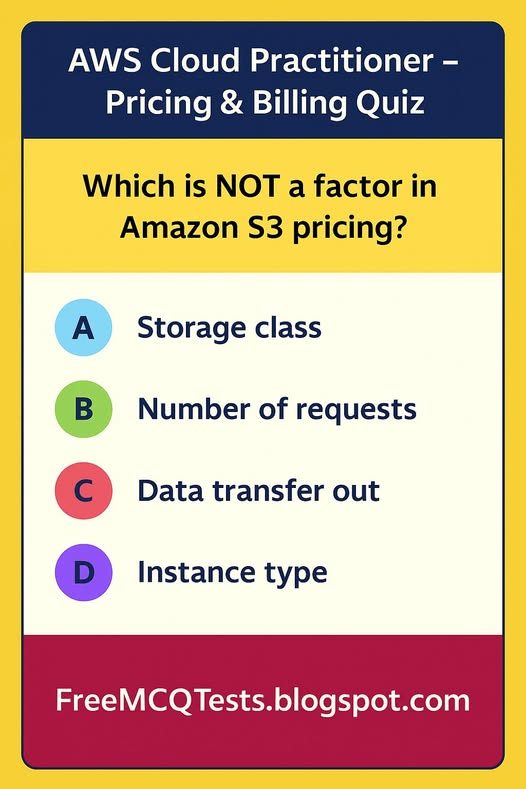 Crypto_AK69's tweet image. What's the correct answer?
freemcqtests.blogspot.com/.../quiz-4-aws...
#AWS #awscertification #awscloudfront