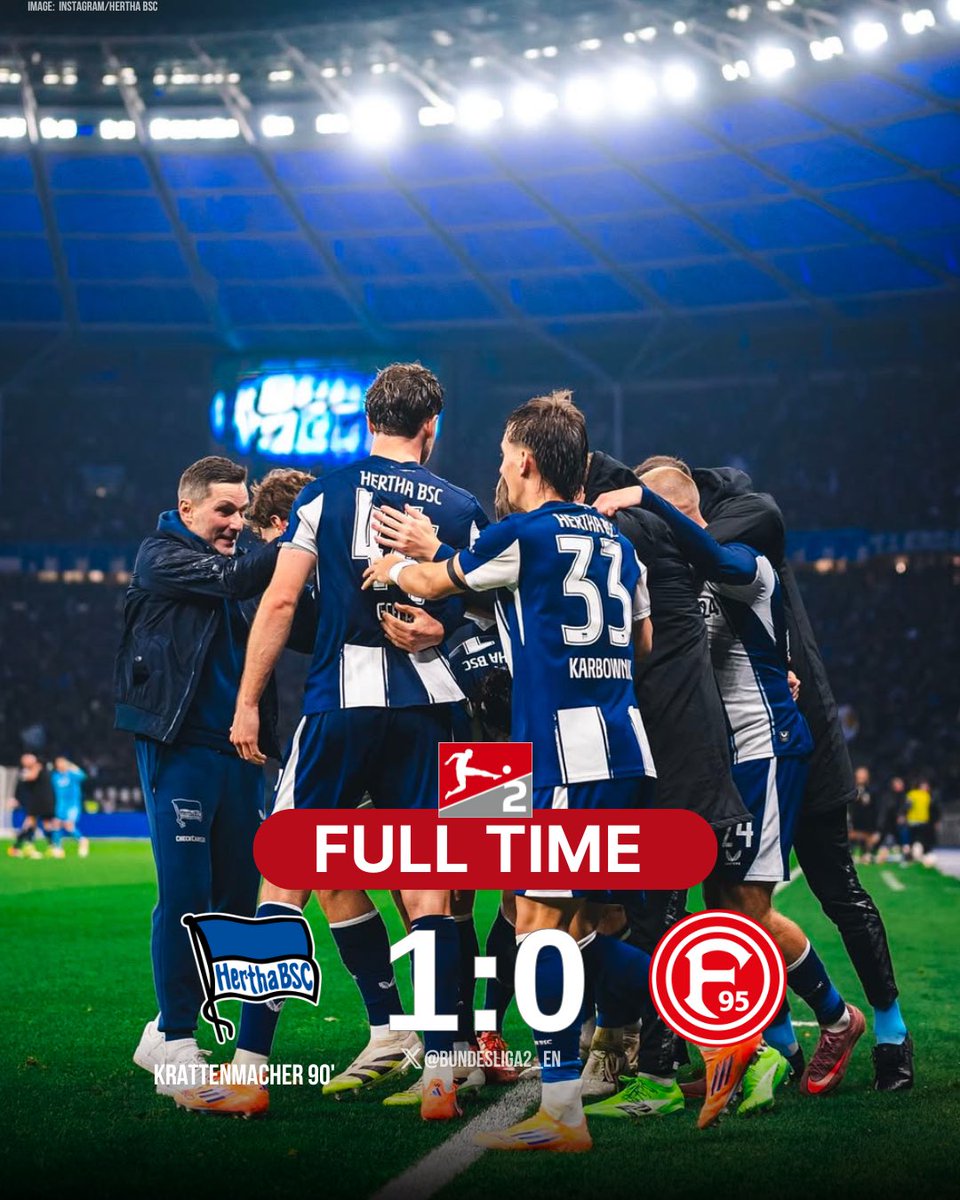 Bundesliga2_EN's tweet photo. 🔴 MATCHDAY 10

🚨 Krattenmacher's goal brings victory for Hertha in the final minutes.

#Bundesliga2 #BSCF95 https://t.co/fvVUZXTMVb