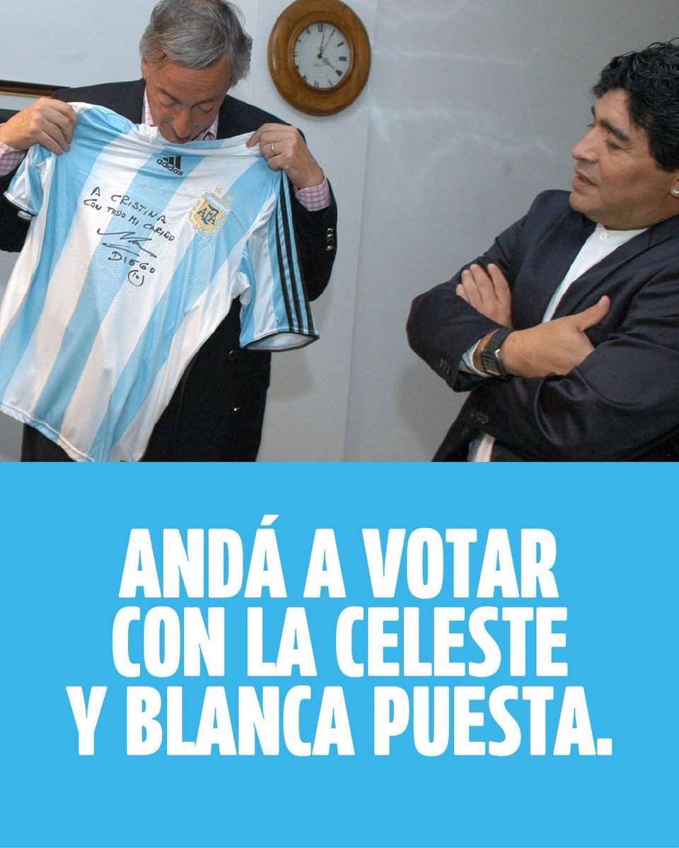 Votá por la de Diego. Por la de Néstor. A la mierda Trump, Caputo y el JP Morgan. Argentina para los argentinos.