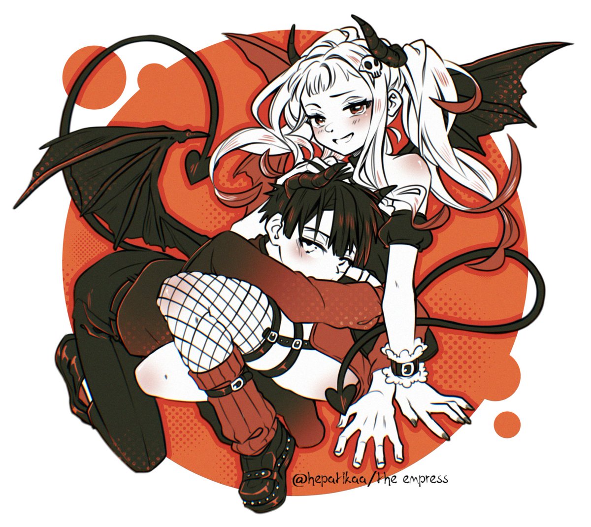 hepatikaa's tweet photo. Lil devils. 🎃
Eyyyy, I am not dead (yet). Have some Halloween cuties.

#花子くんお絵描き #花寧々 #HanaNene #tbhk #jshk https://t.co/PBHZRvdJLu