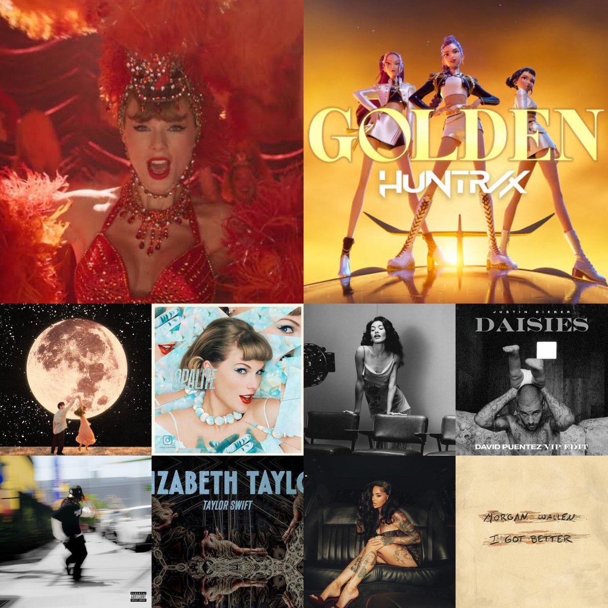 ChartPredicts's tweet image. Early Predictions: #Hot100 (for chart dated Nov. 8, 2025)

1(=). The Fate of Ophelia *4th week at No. 1
2(=). Golden
3(=). Ordinary
4(=). Opalite
5(+4). Man I Need *new peak
6(+1). Daisies
7(+3). Mutt *new peak
8(-3). Elizabeth Taylor
9(+5). Folded *new peak
10(-2). I Got Better