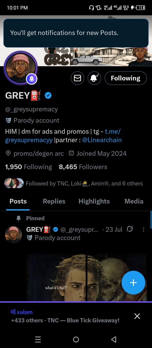 Kennyblcy's tweet photo. @_supremacy @Salamisthename I'm actively following you boss https://t.co/jccVTTB0Gc