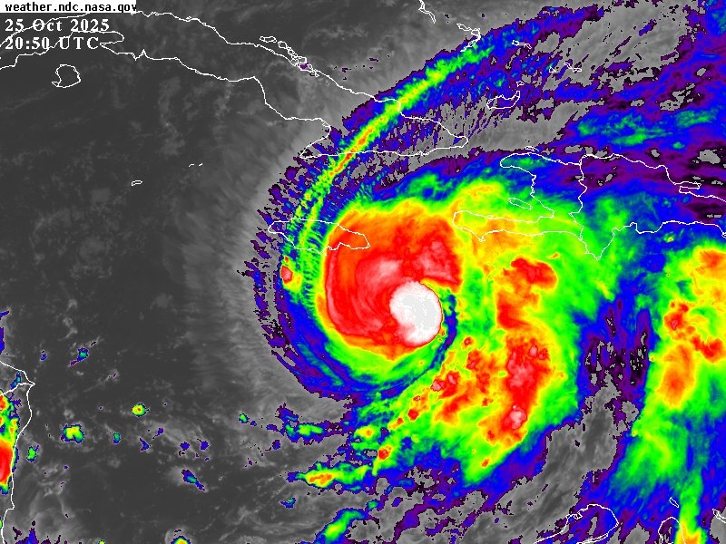 Attention! Melissa has now strengthened to a high end Category 1 hurricane with maximum sustained winds of 90 mph. She is now moving slowly toward the west at 3 mph and remains on track to make landfall in Jamaica on Tuesday.