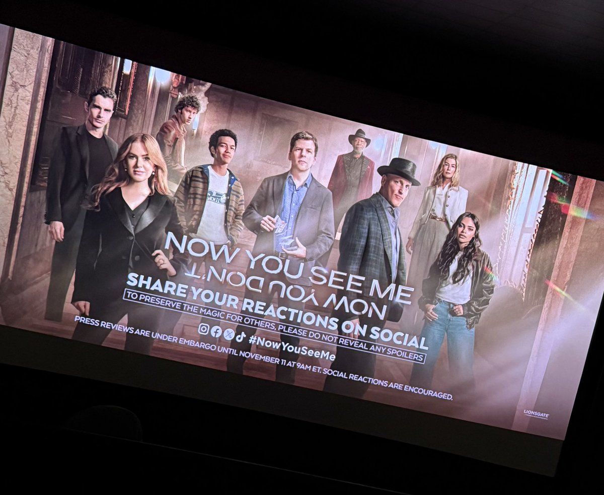 #NowYouSeeMe is a fun addition to the franchise that allows the beloved cast to set the stage for the new magicians to shine. Loved the magic… misdirection… and twists and turns that make going to the movies fun.