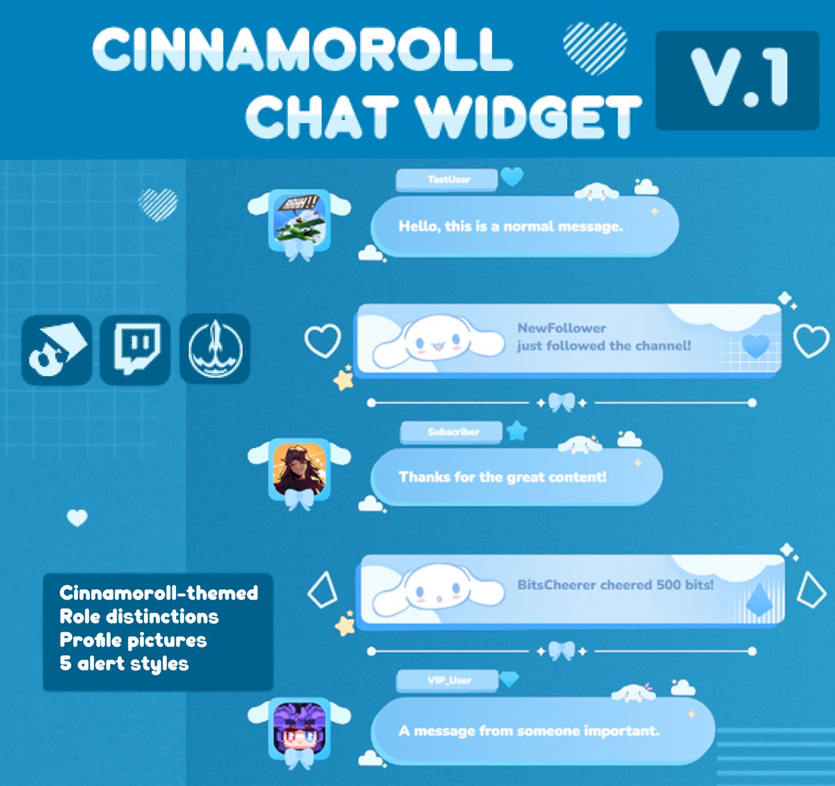 SumiGummy's tweet image. ✨ ¡Terminamos un nuevo widget de chat para StreamElements!  Ya está disponible en la shop de @Inkromstudios
Estoy muy emocionada con este chat de Cinnamoroll c: 
Cuál debería ser el siguiente? 🌟 🩵 

Link en Comentarios 

#Vgen #Sanrio #Streamelements