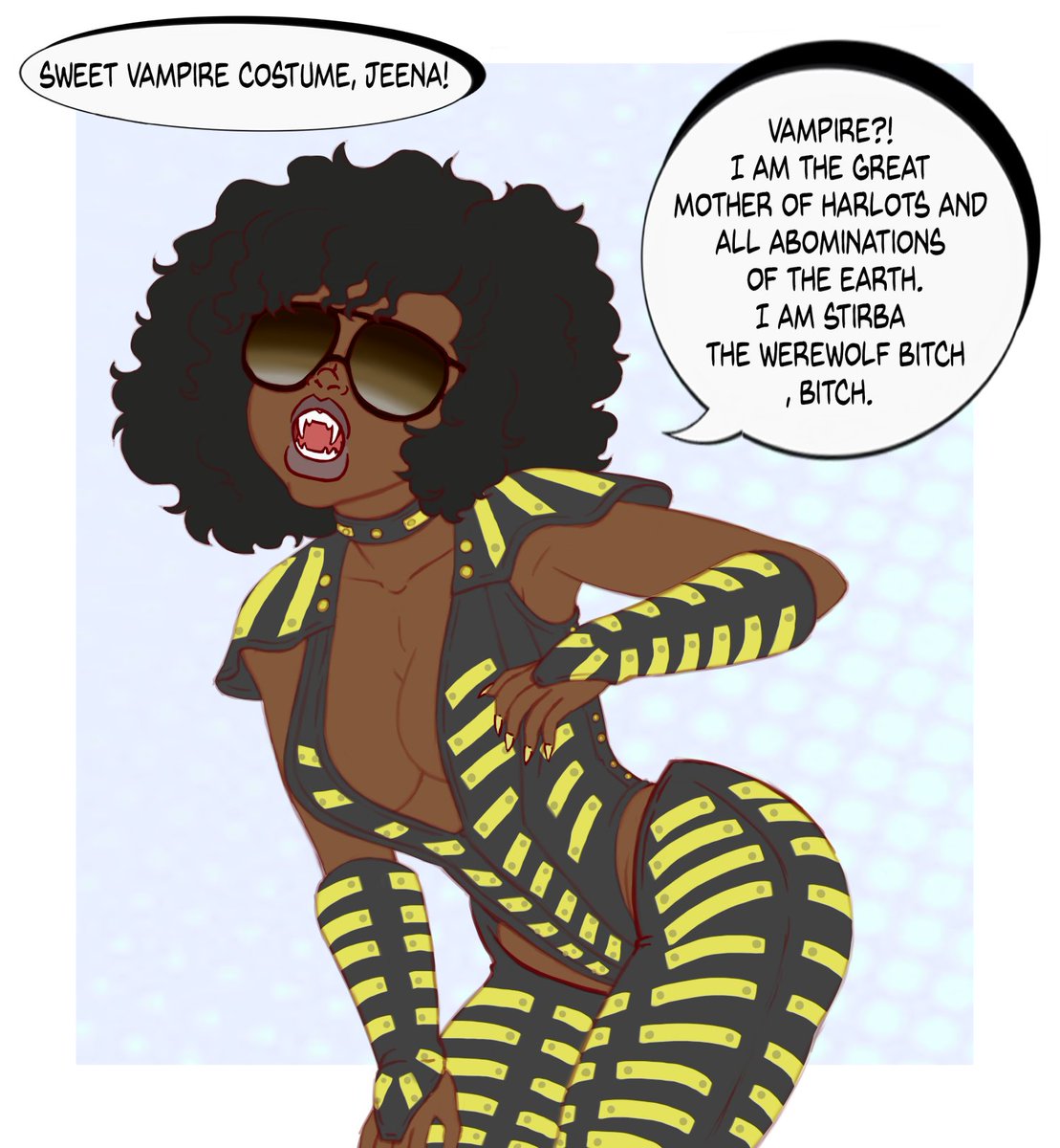 Jeena always has to explain her costumes to the normies. Happy Holloween!