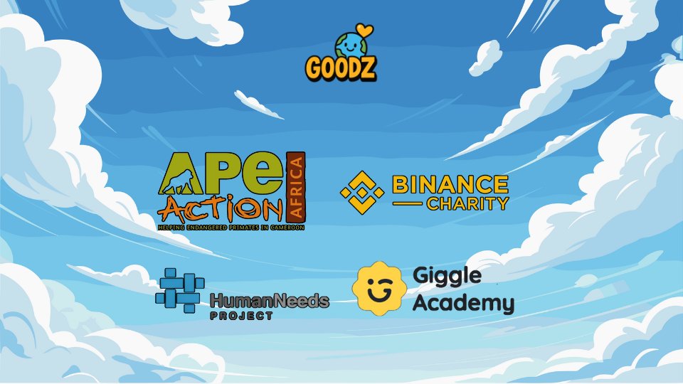 🌎 Goodz it's the first x402 Charity portal, ever!

It currently supports 4 charities with gasless donations on BNB Chain!
✅ <a href="/GiggleAcademy/">Giggle Academy</a>
✅ @BinanceCharity
✅ Human Needs Project
✅ Ape Action Africa

Zero gas fees. Maximum impact. 💚
👉 goodz.charity