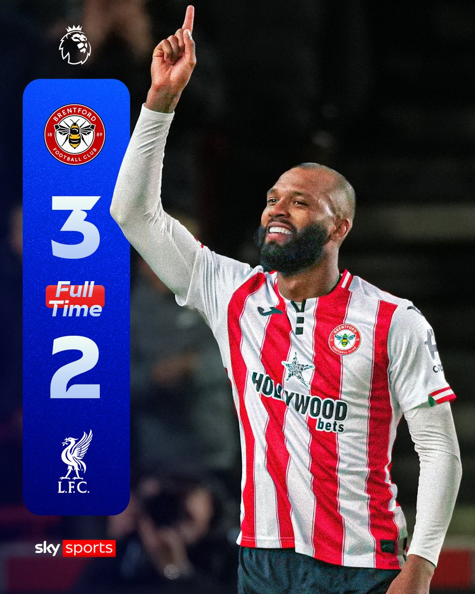 A fourth Premier League defeat in a row for Liverpool as Brentford emerge victorious! 💥