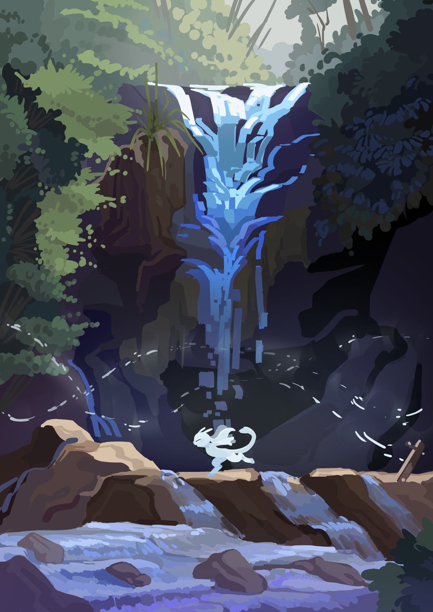 ori was running by the waterfall