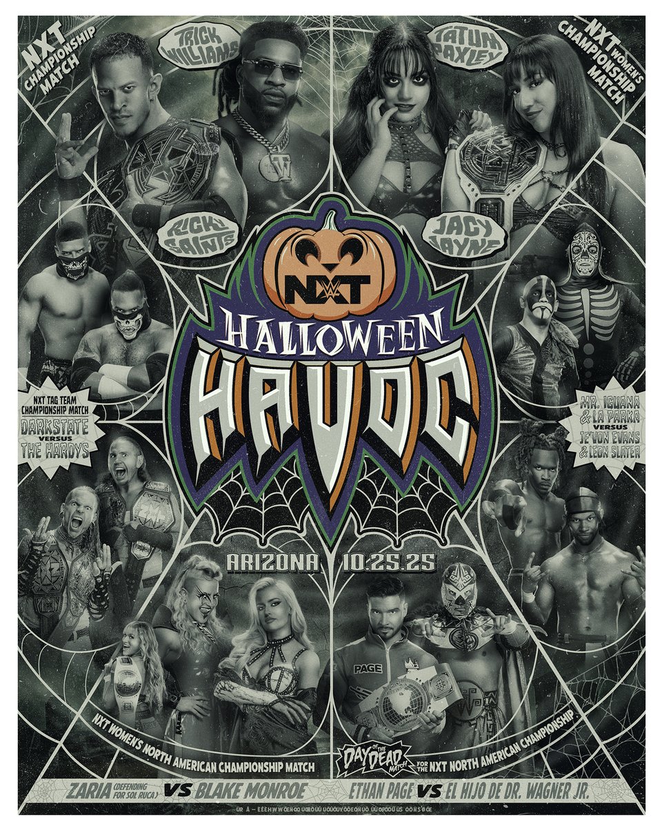WWENXT's tweet image. 🎃 👻 🎃 👻 🎃 👻
Give us your #HalloweenHavoc predictions ⤵️