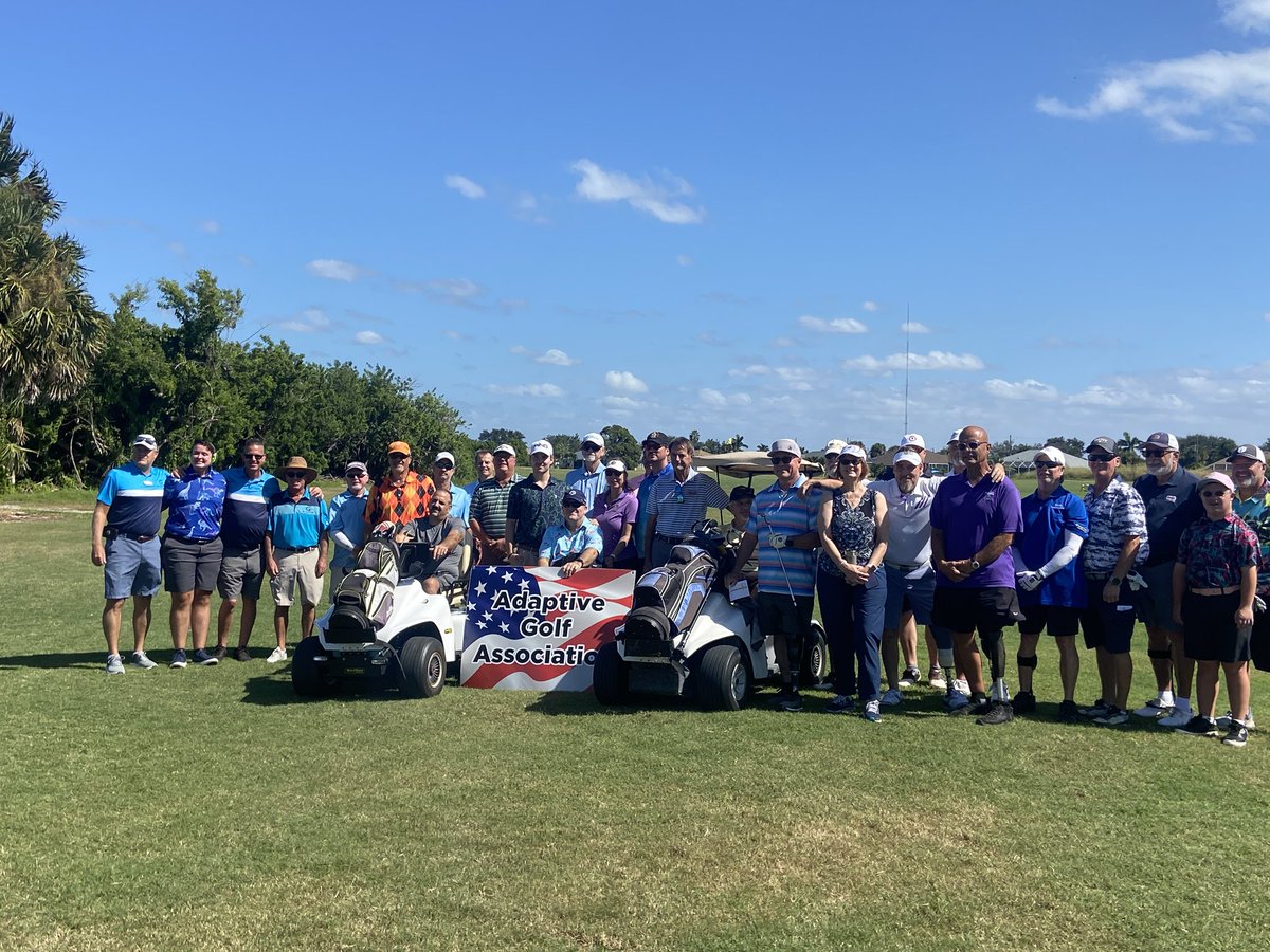 Out today at host Rotonda’s Long Marsh course for the Florida Open Tournament for Golfers with Disabilities or Mobility Challenges. Tourney is sponsored by Adaptive Golf Association. Father and son teams and others from around the state were here from as far as Port St Lucie.