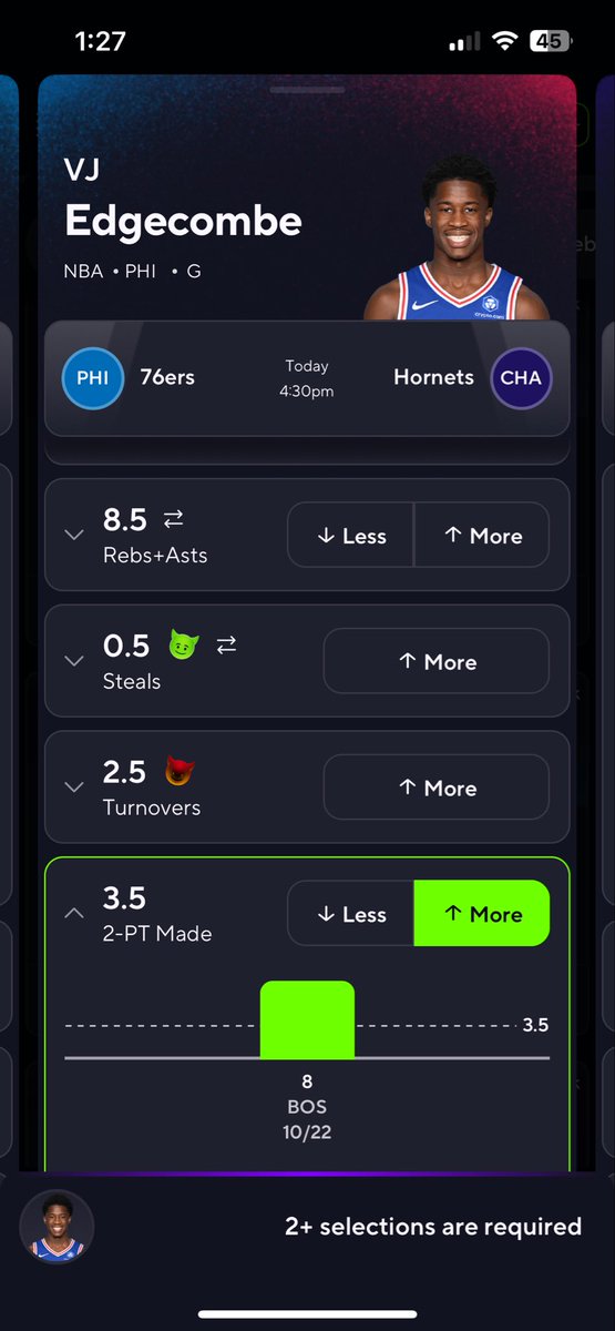 FlexPickz's tweet photo. POD 10/25
Collabing with @ClubPenguinPix 
For those who want to know what my play of the day is today

VJ Edgecombe Over 3.5 2-PT Made

Like if you will be taking this play and paring it with your favorite

#PrizePicks #NBA #GamblingX #playoftheday #pod https://t.co/9PhvXIBY5V