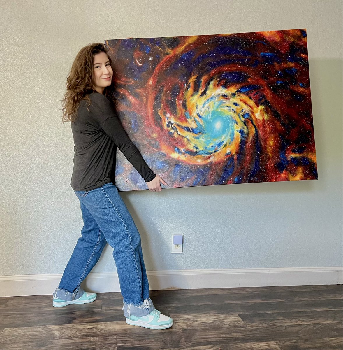 RocketGirlHarp's tweet image. I am opening art commissions again following a 10-month hiatus. I would love to paint your favorite galaxy, spacecraft, or Moon crater.