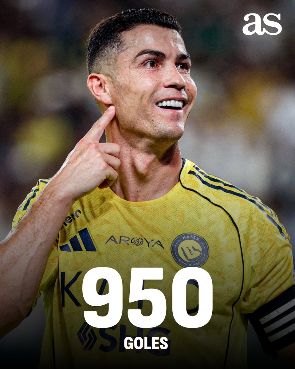diarioas's tweet photo. 🌟 𝟗𝟓𝟎 𝐆𝐎𝐋𝐄𝐒 𝐃𝐄 𝐂𝐑𝐈𝐒𝐓𝐈𝐀𝐍𝐎 𝐑𝐎𝐍𝐀𝐋𝐃𝐎

🇵🇹 El portugués volvió a anotar en la victoria de Al-Nassr y ya está a solo medio centenar de los 1.000 goles https://t.co/eBgHyUnWYJ