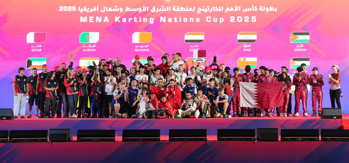 PeninsulaQatar's tweet photo. #Morocco crowned champions as MENA Karting Championship Nations Cup 2025 wraps up in style at Lusail International Circuit
Read more: https://t.co/3DJtRfNH1A
#qmmf #menakarting https://t.co/sHKeTqLEHQ
