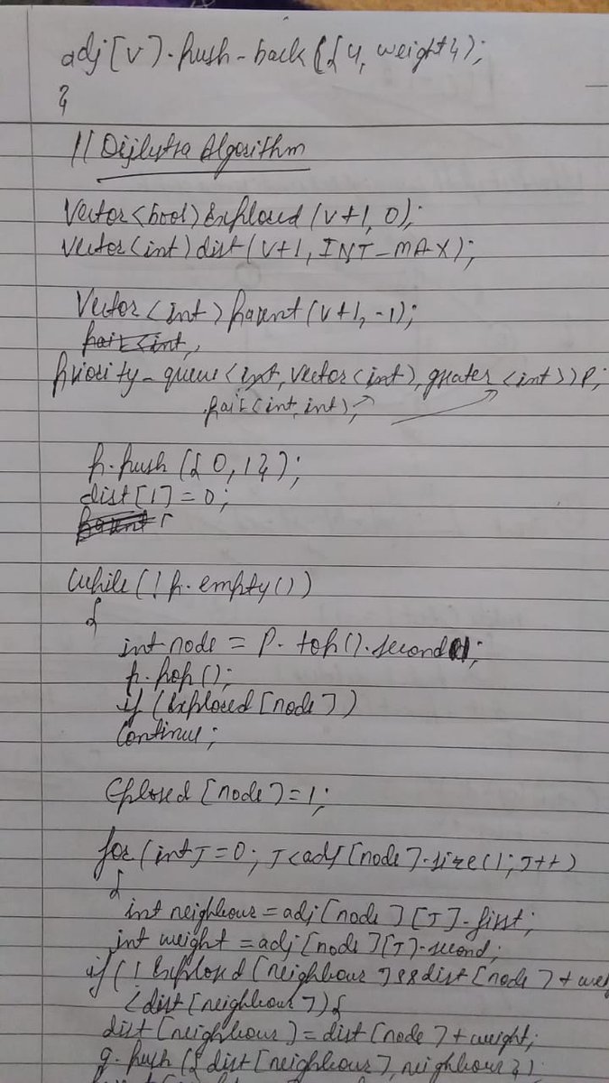 shashi_bk_23's tweet image. ๐ Day 13 of my Graphs Journey with Rohit Negi!
Today, I explored and implemented the Shortest Path in a Weighted Undirected Graph ๐งฉ using Dijkstraโs Algorithm.
#100DaysOfCode #GraphTheory #DataStructures #Algorithms #Dijkstra #CodingJourney #RohitNegi