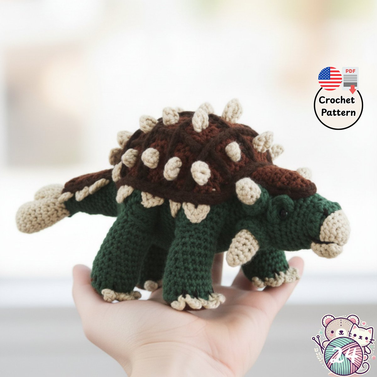 Crochet_DIY_24's tweet photo. Ankylosaurus Dino Crochet Pattern PDF | Bulky Yarn Amigurumi Dinosaur Plush | Easy DIY Dino Toy Tutorial | Jurassic Gift

https://t.co/kUfEGfwEFr

https://t.co/gmatFR8Ym2

#jurassiccrafts #crochetaddict #crochetersofinstagram #yarncrafts #diytoy https://t.co/sZFGPGTrHF