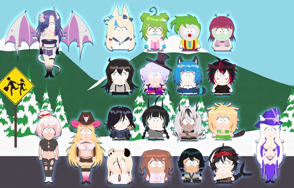 Another look at some of the South Park Vtubers! Will try to really hunker down and work diligently on this so I can finish the rest of this project in the coming weeks!