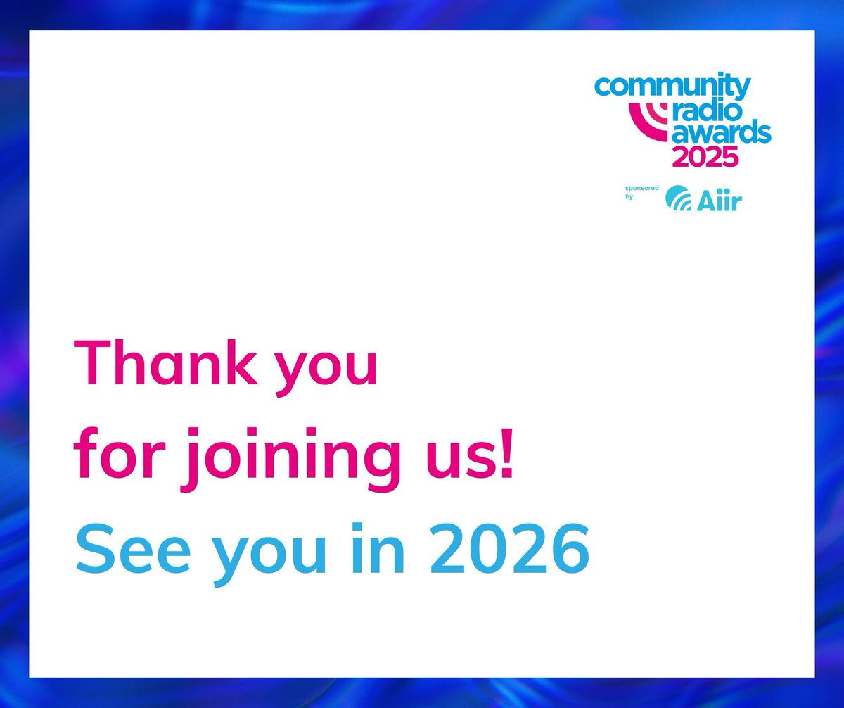 Community Radio Awards - Sponsored by Aiir tweet media
