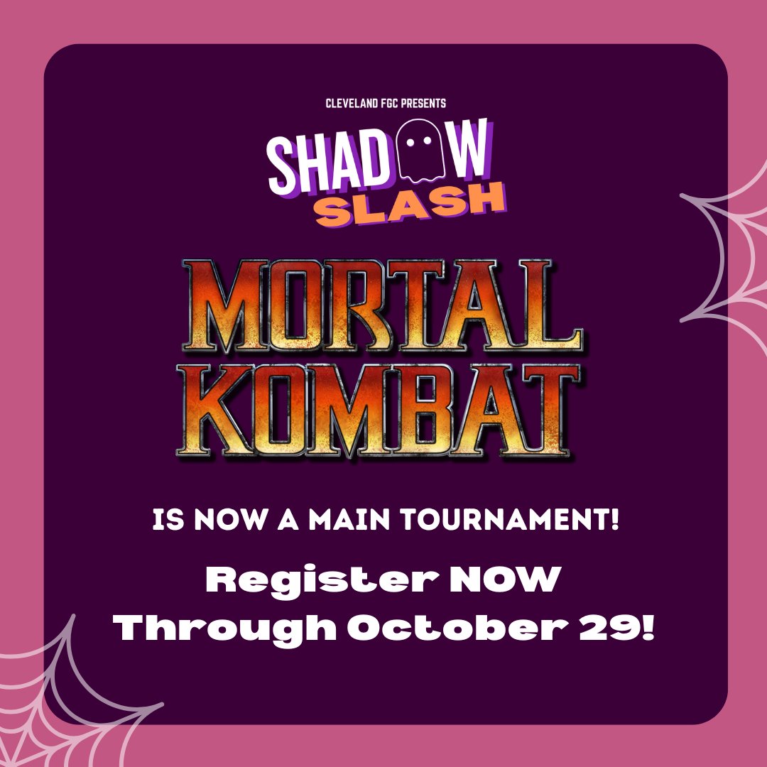 TheKompetitor's tweet photo. Shadow Slash is next Saturday 11/1, Cleveland's premier fighting game tournament! 

For the MK heads, we have the following all with prize pools:
MK1
MKX
MK9

There are plenty of other games too - SF6/T8/Under Night/and more! 

Reg: https://t.co/9ge4L8r7sI

#OhioFGC https://t.co/uCuG4pSAJ7