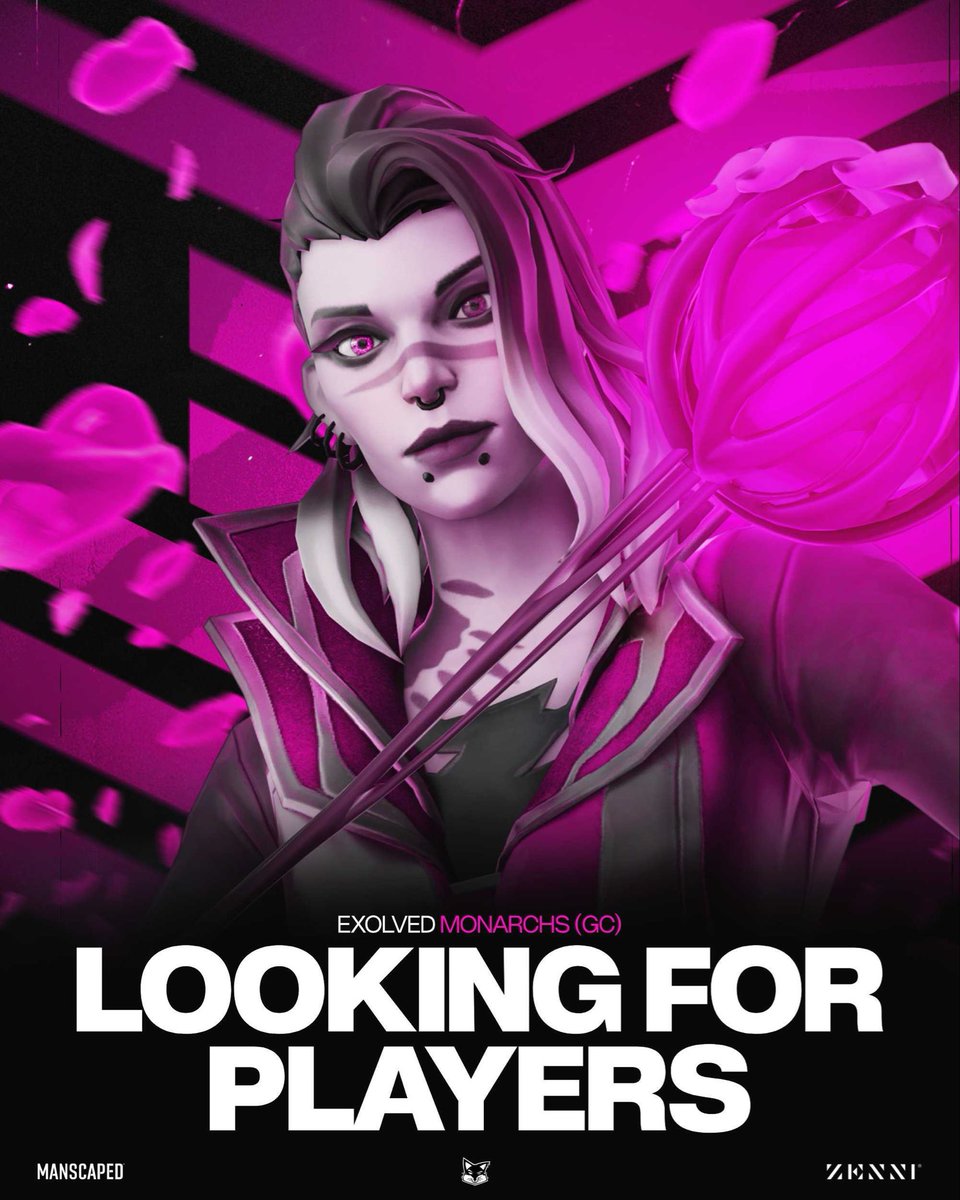 Hia! Exolved gc roster is lf1! Looking for either a duelist OR senti! 

Must be anykey verified
Ascendant +
Coachable and friendly
Open availability

Dm me or <a href="/DreddDfall/">Ex Benji | Dfall</a> for server inv! (Send vlr, agent tier list, and availability)