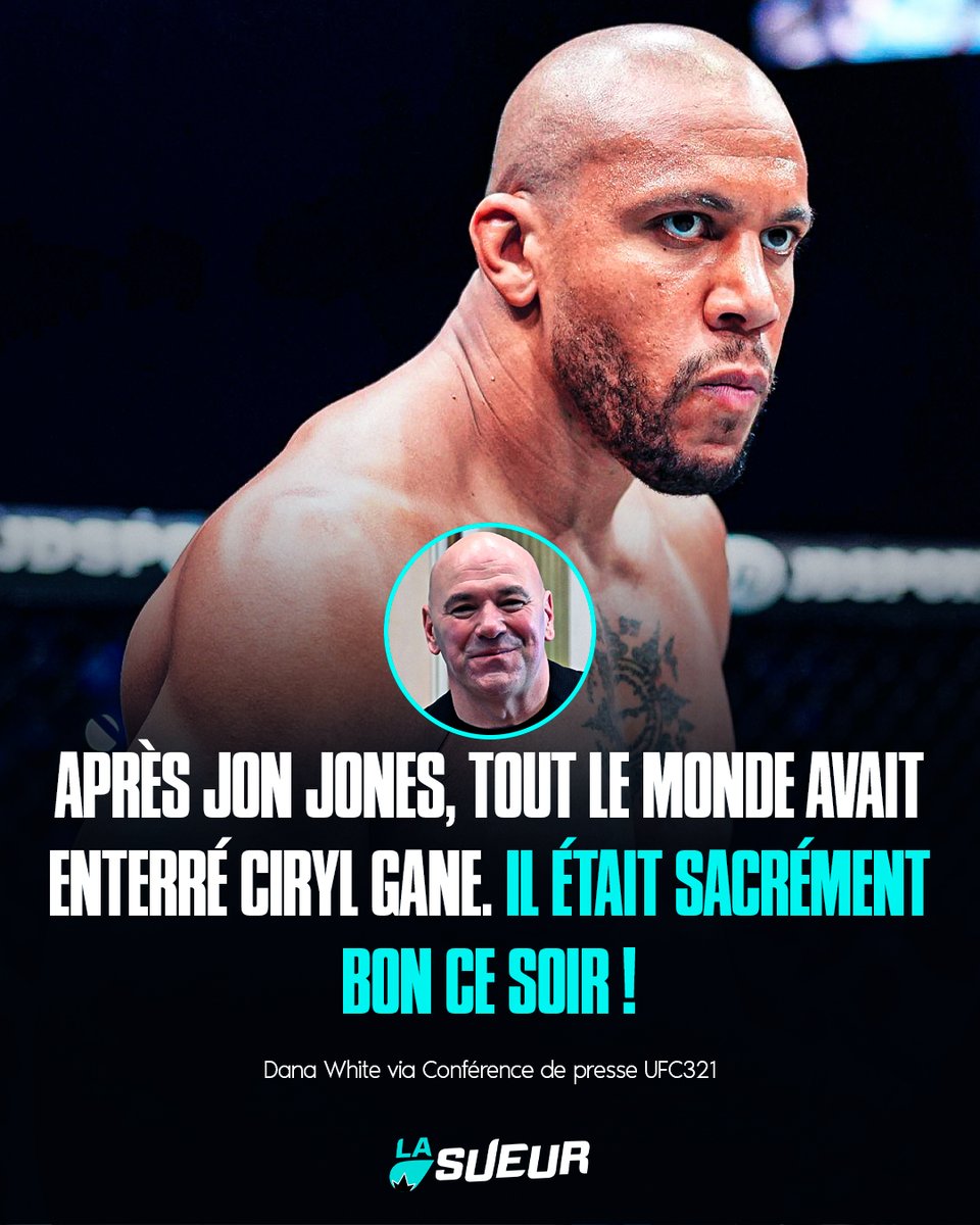 Dana White a été conquis par la courte mais intense performance de Ciryl Gane. 👀

#UFC321