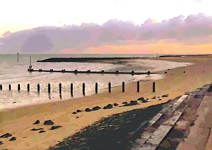 FuzzyFinker's tweet image. Art of the Day! &quot;Essex Beach Scene&quot;. Buy at: ArtPal.com/trevorharvey?i…