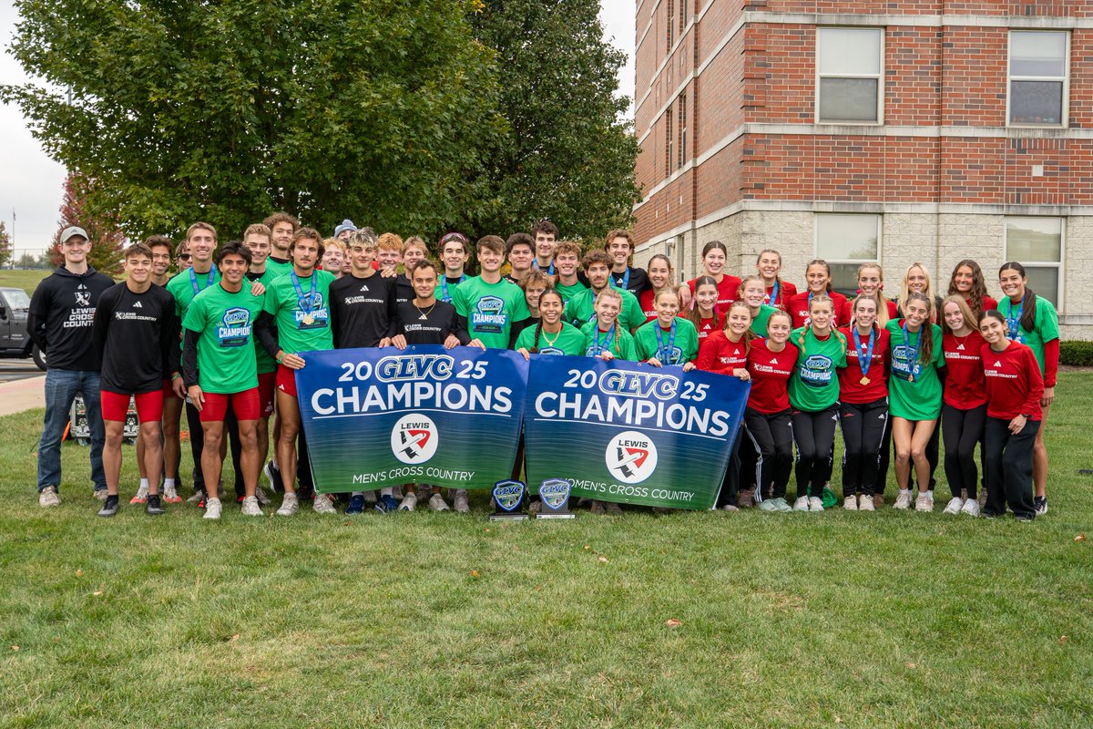 .<a href="/LewisMXC/">Lewis Men's XC</a> and <a href="/LewisWXC/">Lewis Women's XC</a> each captured their respective <a href="/GLVCsports/">Great Lakes Valley Conference</a> Cross Country Championships on Saturday morning!

M - lewisflyers.com/news/2025/10/2…

W - lewisflyers.com/news/2025/10/2…

#FlyAsOne