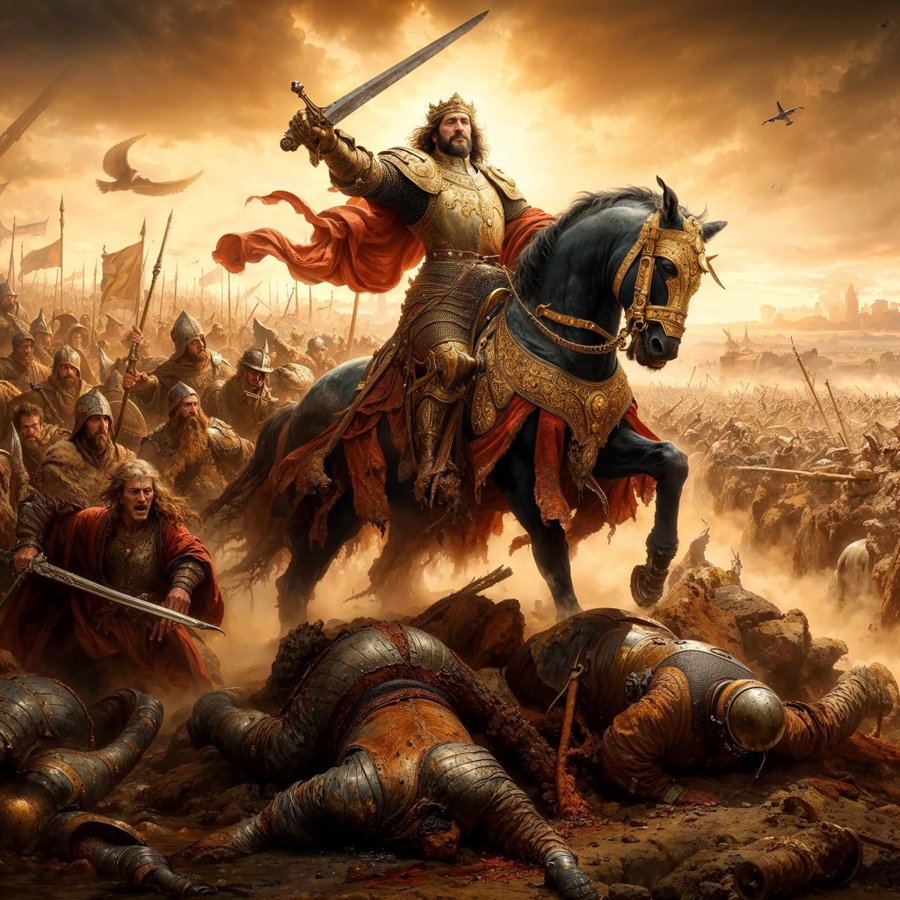 💥 LA GRANDE VICTOIRE DE POITIERS 💥
Charles Martel, le Marteau des Francs — Celui qui sauva la France et l’Europe ✝️⚜️🇫🇷
Il fut un temps où la France n’était pas seulement une nation, mais le rempart du monde libre.
Nous sommes en l’an 732, et l’Europe chrétienne chancelle. Du