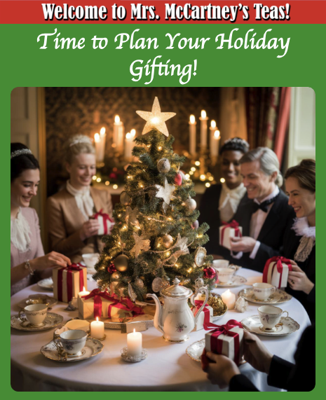 It's Holiday Gifting Time already! Your Logo/Brand/Message - Our Organic Teas!
Are you looking for a unique and personalized message to stand out from the crowd this season?
PRE-TARIFF ORDER DEADLINE 11/15/25
DOWNLOAD THE PDF BROCHURE &amp; ORDER FORM HERE. mrsmccartneysteas.com/pages/food-svc…