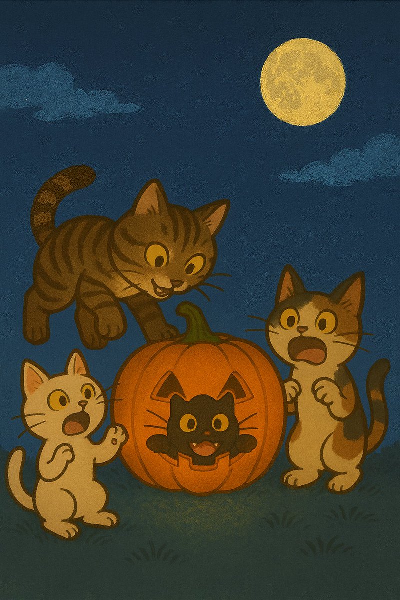 AIピクターズ今日のお題「ハロウィン」
ハロウィンの夜
#Aipictors #AIイラスト︎ #AIart #ねこ #猫