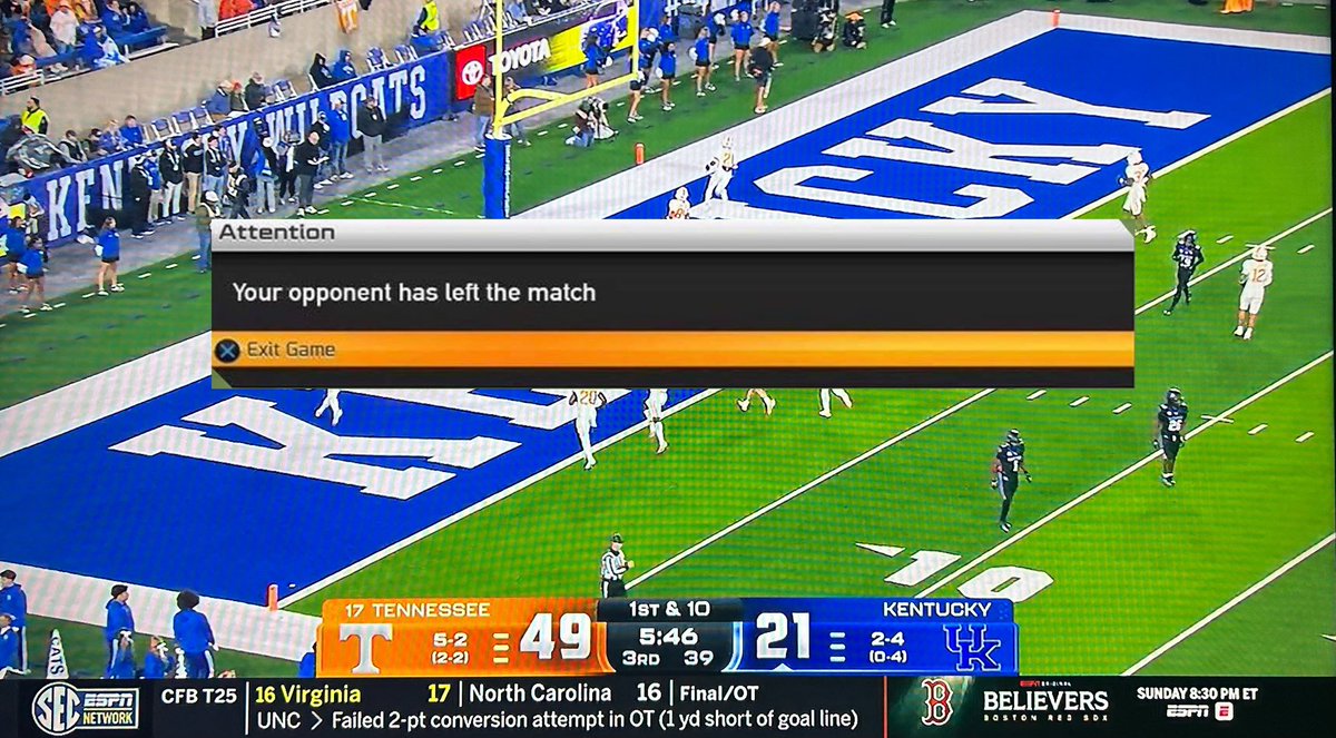 Tennessee went back out to the lobby to find a more challenging opponent.