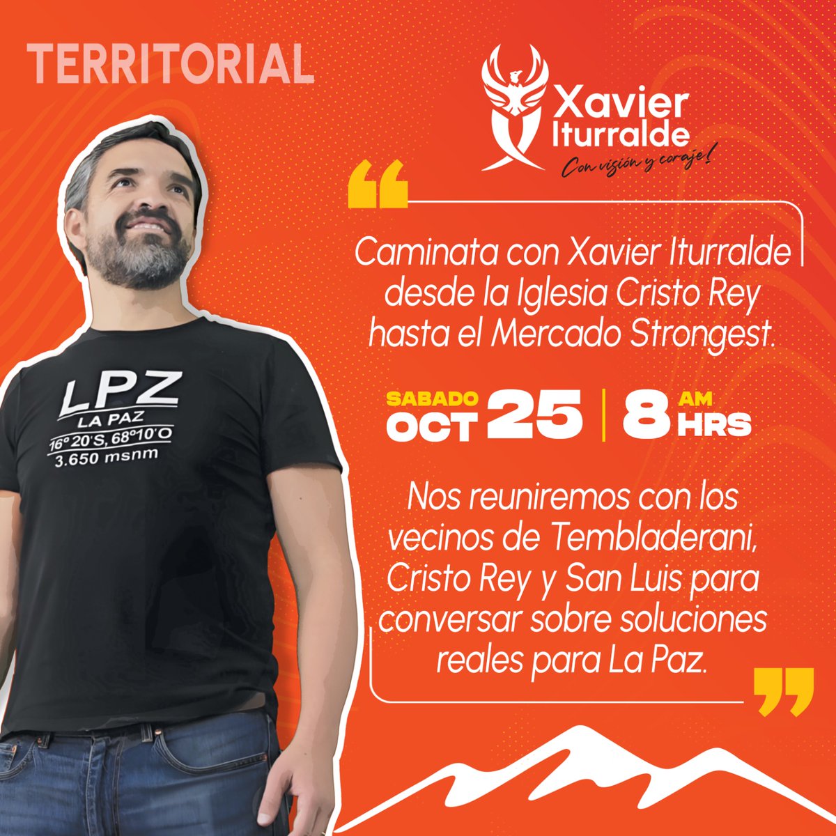 IturraldeXavier's tweet photo. La convocatoria para hoy fue todo un éxito!

Más de 500 personas nos acompañaron en nuestra 1era caminata, que fue por Cristo Rey.

Nos vemos en la siguiente!

Muchas gracias!

#convisiónycoraje
#tuyyotransformaremosLaPaz https://t.co/tVLghKtUS2
