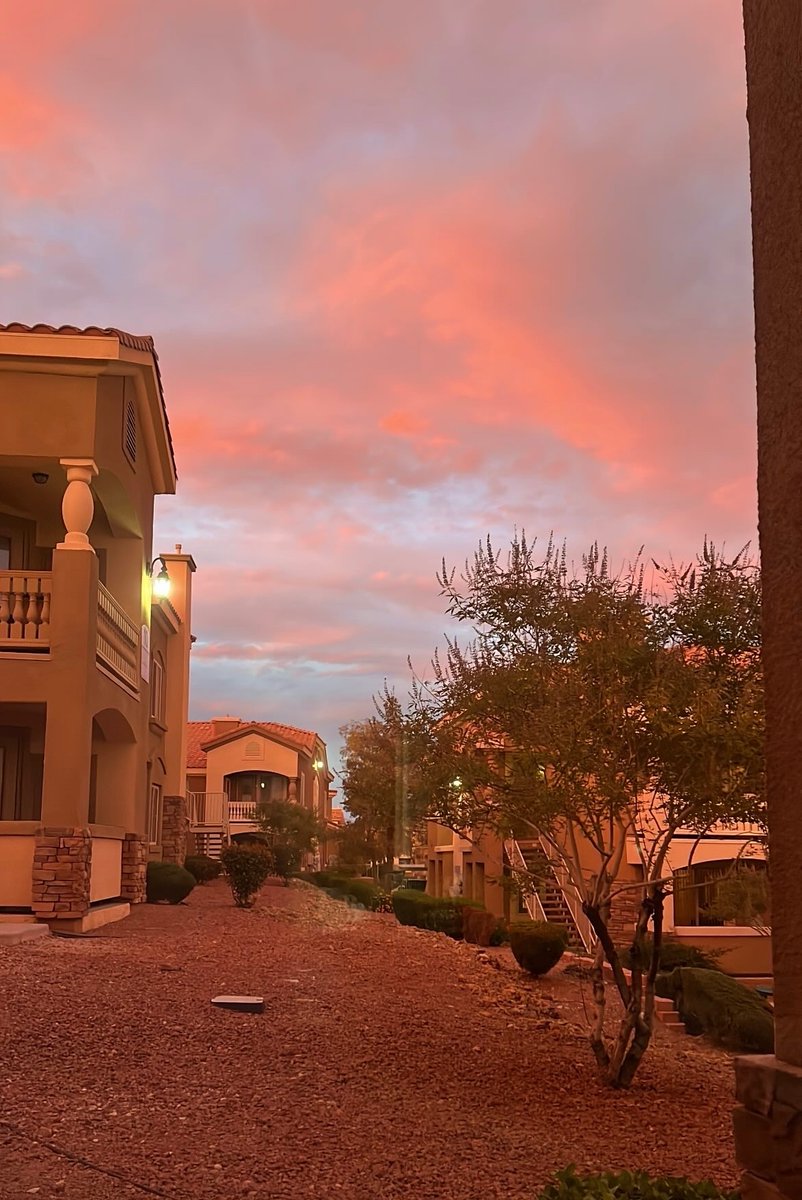 lexcas4's tweet photo. Today’s sunset painted everything pink <3 so so beautiful https://t.co/q3MKdIoTSm