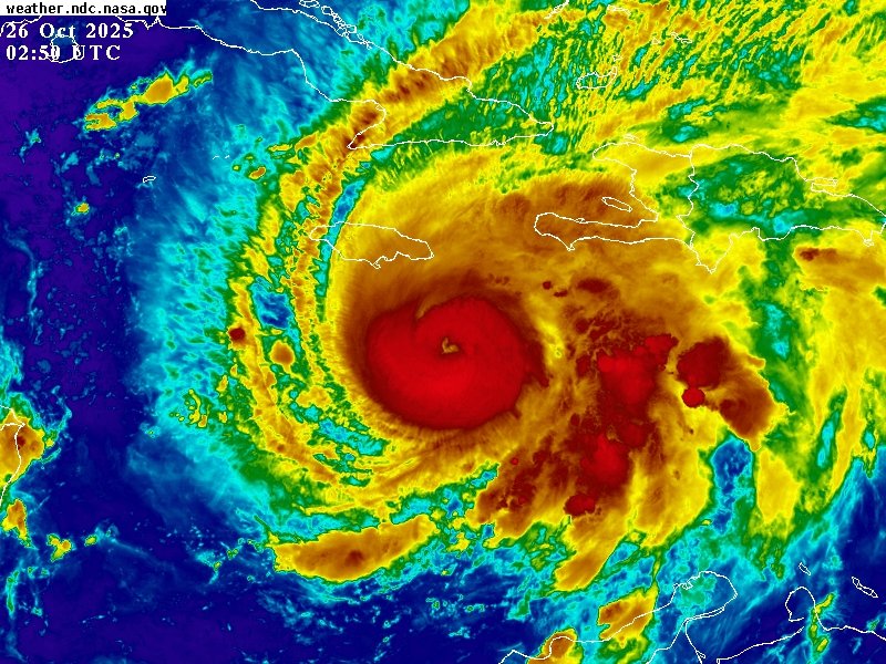 weatherjamaica's tweet image. Attention! As of the 10 PM update from the hurricane center, Melissa has now strengthened to a major Category 3 hurricane with maximum sustained winds of 115 mph. She is still moving slowly toward the west at 3 mph and remains on track to make landfall in Jamaica on Tuesday.