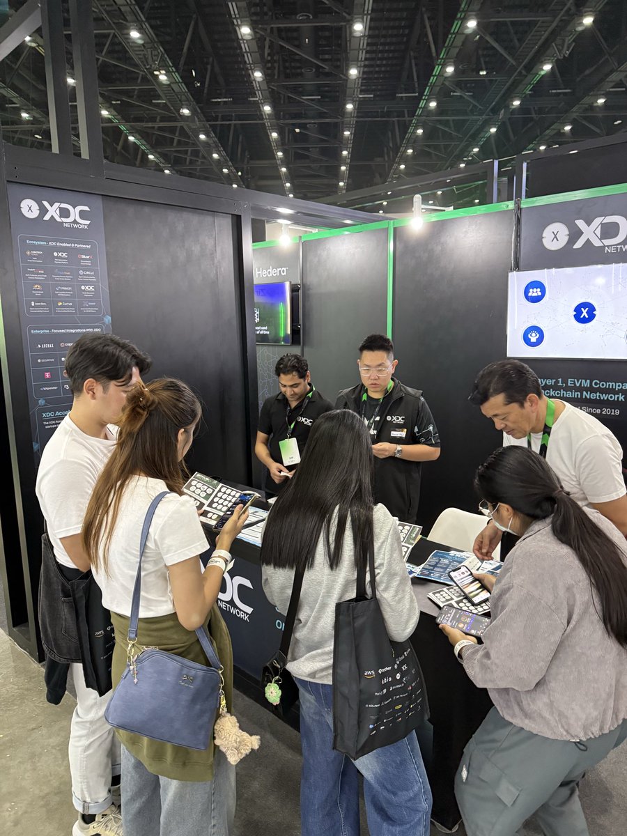 's tweet image. The doors are open for Day 2 of #BitkubSummit2025!
If you missed us yesterday, now’s your chance. We’re here at Booth EM3, Hall 3–4, and don’t forget to catch us on the mainstage with @tashiten_tad.

#XDC #XDCNetwork #bitkubsummit 
@atulkhekade @riteshkakkad 
@BitkubOfficial…