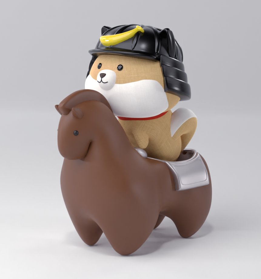 サムライごっこ中のしべる君