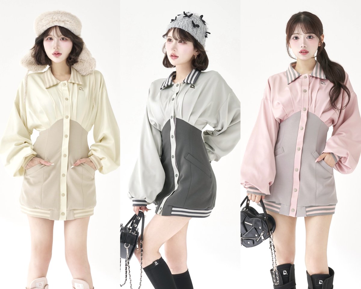 唯一無二のスカジャン風ワンピ♡スポーティーだけど女っぽシルエット