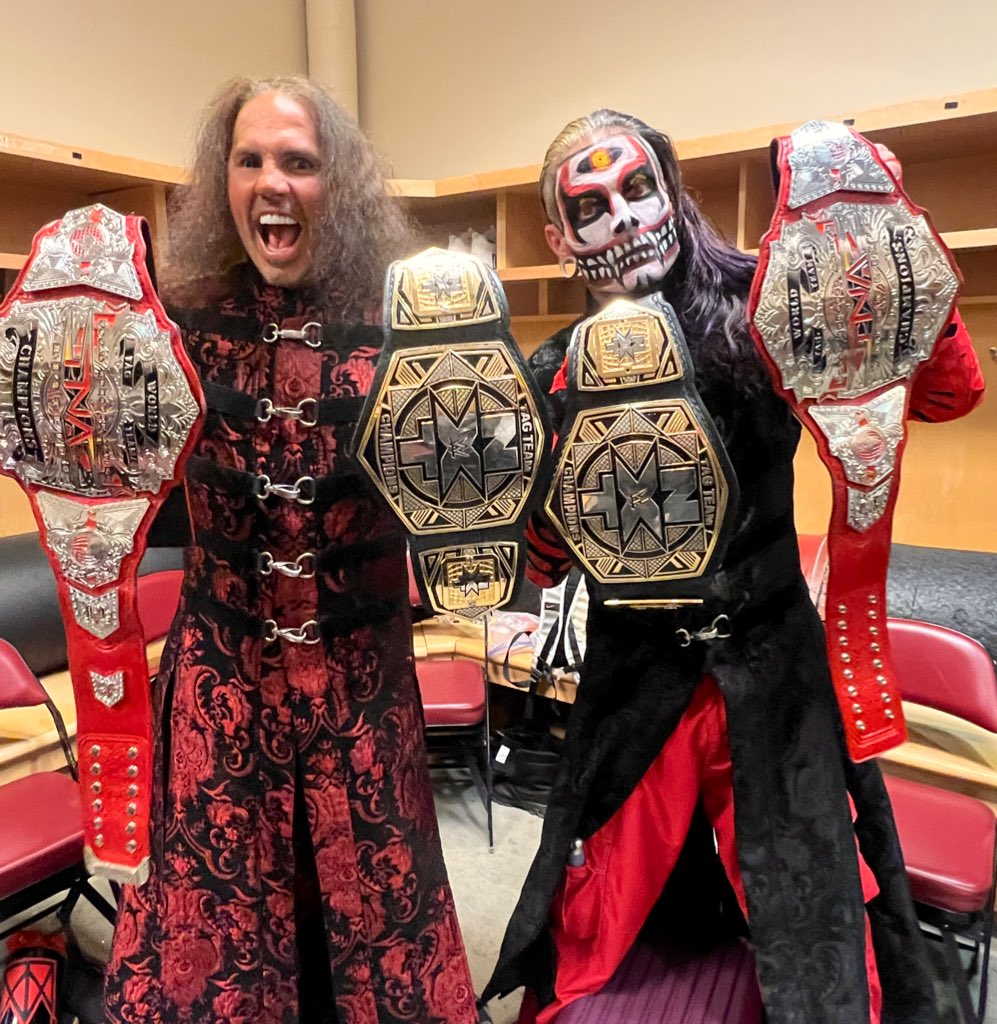 MATTHARDYBRAND's tweet image. Thank you for having our back tonight at @WWENXT #HalloweenHavoc, Arizona! You guys &amp;amp; gals were WONDERFUL! We’re so sorry we weren’t able to retain the #WWENXT Tag Titles. The State of Dark swarm was relentless &amp;amp; never-ending tonight. Our journey is nowhere near over, myself &amp;amp;…