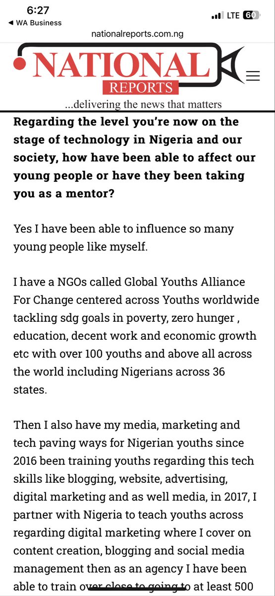 dashpressmedia's tweet photo. I got feature in my work on the newspaper special thanks goes to Journalist YANJU UWALA for the interview 

*INTERVIEW: Our Youth Needs To Venture More Into Technology For Development – Oluwabimpe Pereira, A Digital Expert* https://t.co/jPxH33IuUf