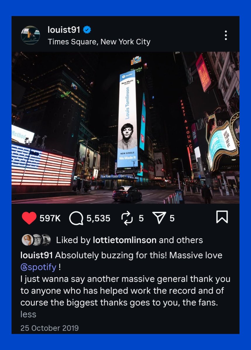 KStomska's tweet image. 6 yrs ago today Louis also posted this photo on IG 💙
#LouisTomlinson #WeMadeIt #Throwback #Memories