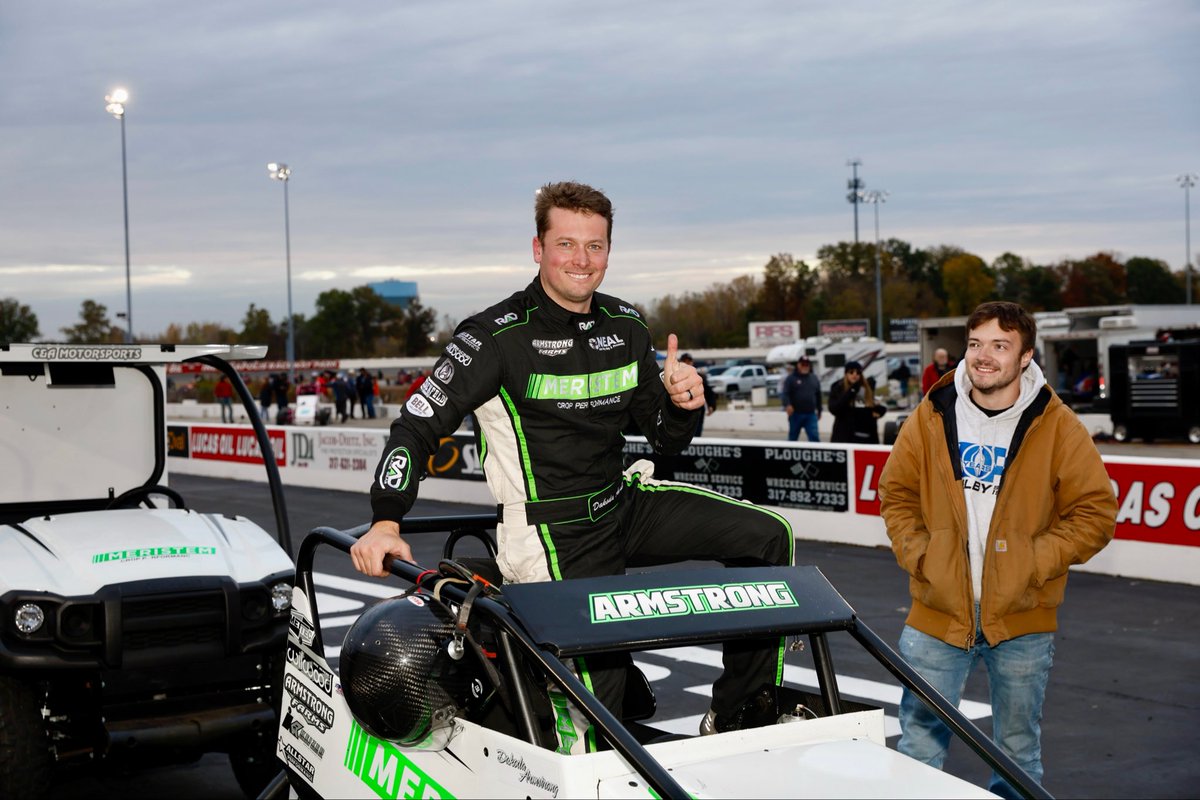 500SprintTour's tweet photo. - Two wins (Anderson 1, Salem)
- Top-five finishes in all but one race 

@DakodaArmstrong is the 2025 500 Sprint Car Tour champion 🏆

📸: Rick Kimball https://t.co/AVkTf4ZLvs